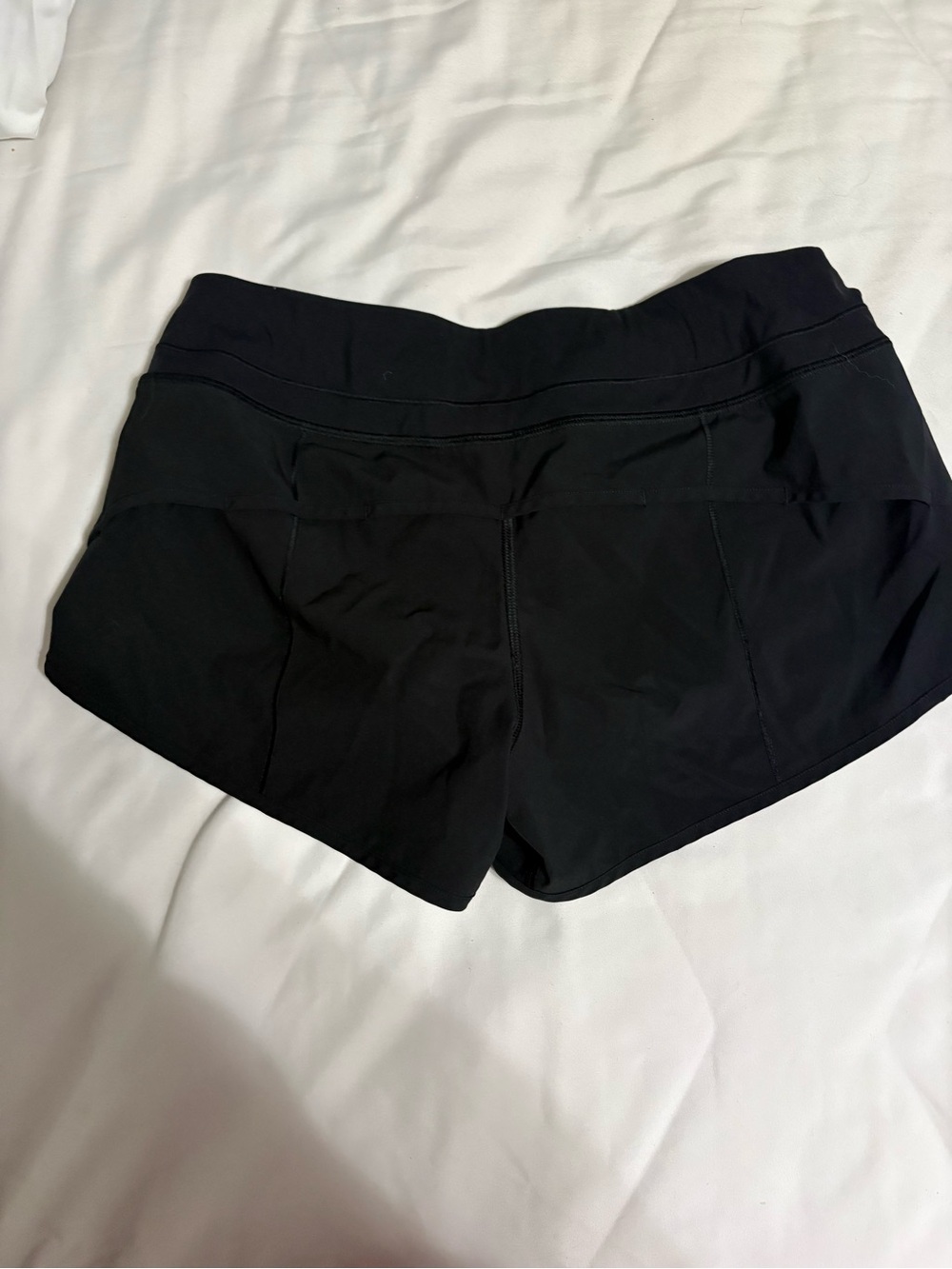 Women's Black Athletic Running Shorts with Wide Waistband